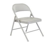 National Public Seating Commercialine Folding Chair with Padded Vinyl Seat, Gray