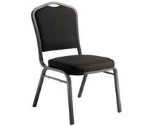 9300 Series Silhouette Stack Chair, Black Santex Frame, Black Fabric Seat
