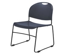 National Public Seating 855 Commercialine Economy Stack Chair With Polypropylene Seat And Steel Tubing, Navy Blue