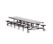 NPS MTS12-MDPEPC 12' Rectangular Cafeteria Table- Stools