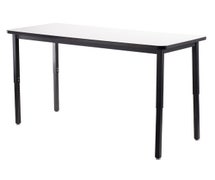 National Public Seating HDTx-2460W Height Adjustable Utility Table, 24" X 60", Whiteboard Top