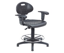 National Public Seating 6722HB-A Kangaroo Stool Polyurehtane Seat and Backrest with Arms