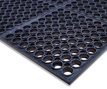 Cactus Mat 3525-C1 VIP Tuffdek Heavy-Duty Anti-Fatigue Rubber Floor Mat, 3'x5'x 7/8", Black