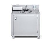 Crown Verity CV-PHS-2C Portable Self Contained 2 compartment Wash Sink - cold water only