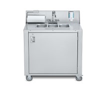 Crown Verity CV-PHS-3C Portable Self Contained 3 compartment Wash Sink - cold water only