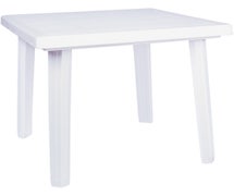 Compamia ISP165-WHI Cuadra Resin Square Dining Table 31 inch White, EA of 1/EA