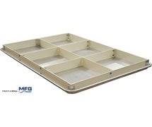 Molded Fiberglass 1762171537 Molded Fiber Glass Tray, Pan Extender, CS of 8/EA
