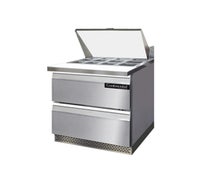 Continental Refrigerator SW27-12M-FB-D Mighty Top Sandwich Prep Table, Front Breather, 27"W