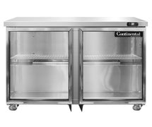 Continental Refrigerator SW36-U-GD Undercounter Display Refrigerator, 36"W, 10.3 Cu Ft Capacity