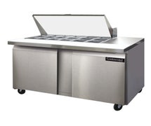Continental Refrigerator SW60-18M Mighty Top Sandwich Prep Table, 60"W, 17.0 Cu Ft Capacity