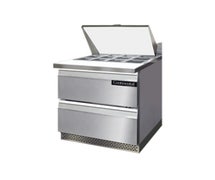 Continental Refrigerator DL27-12M-FB-D Mighty Top Sandwich Prep Table, Front Breather, 27"W