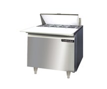Continental Refrigerator DL32-8C Sandwich Prep Table, 32"W, One-Section