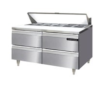 Continental Refrigerator DL48-12-D Sandwich Prep Table, 48"W, Two-Section