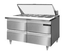 Continental Refrigerator DL48-18M-D Mighty Top Sandwich Prep Table, 48"W, Two-Section