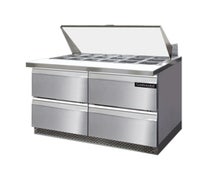 Continental Refrigerator DL48-18M-FB-D Mighty Top Sandwich Prep Table, Front Breather, 48"W