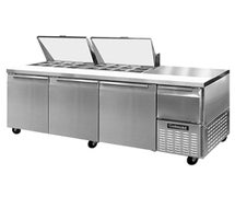 Continental Refrigerator CRA93-24M Refrigerated Base Sandwich Prep Table, 93"W, #300 Series Stainless Steel (Mighty) Top With (24) 1/6 Size X 4" Deep Non-Recessed Pans