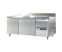 Continental Refrigerator DLFA60-SS-BS Freezer Base Worktop Unit, 60"W, Reinforced Stainless Steel Work Top With 5 1/2" Backsplash