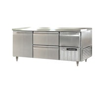 Continental Refrigerator DLFA60-SS-D Freezer Base Worktop Unit, 60"W, Reinforced Stainless Steel Work Top