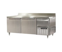 Continental Refrigerator DLFA68-SS-BS Freezer Base Worktop Unit, 68"W, Reinforced Stainless Steel Work Top With 5 1/2" Backsplash