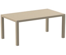 Compamia ISP186-DVR Ares Resin Rectangle Dining Table Dove Gray 55 inch, EA of 1/EA