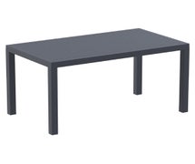 Compamia ISP186-DGR Ares Resin Rectangle Dining Table Dark Gray 55 inch, EA of 1/EA