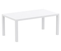 Compamia ISP186-WHI Ares Resin Rectangle Dining Table White 55 inch, EA of 1/EA