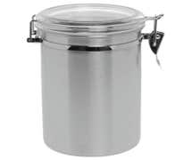 Hubert Round 54 Oz Stainless Steel Canister - 5"Dia x 6 1/2"H