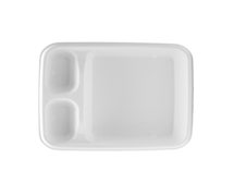 Fineline Settings 42RCT79S3 - Conserveware Bagasse Nacho Tray - 3 Sections - Compostable