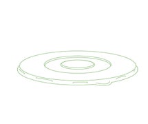 Fineline 42RBFL - Conserveware Disposable Flat Lid for Round Bowls - 8" Diam.