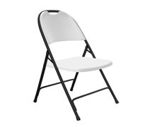 Lightweight Resin Folding Chair, Gray Granite