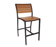 Central Exclusive PH102BTKBL Largo Stacking Outdoor Side Chair, Black Finish