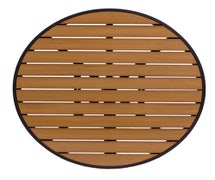Synthetic Teakwood Table Top, 36" Round, Black