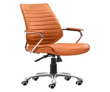 Zuo Modern 205167 Enterprise Low Back Office Chair, Terracotta