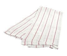 R&R CR31606 Lintless Red Pin Stripe Glass Towel, 15" x 25", 12-Pack