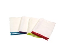 R&R Textile Mills 72001R - Microfiber Dish Towel - Ribbed Color Border - 15"x25" - Pack of 12