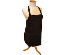 R&R CR13810 2-Pocket Black Bib Apron, 30" x 34", 12-Pack