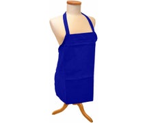 R&R CR13812 2-Pocket Royal Blue Bib Apron, 30" x 34", 12-Pack