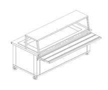 Multiteria CLS-6-QS Cold Food Counter, QS Series, 90"Wx32"Dx34"H