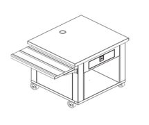 Multiteria CSE-30-QS End Cashier Counter, QS Series, 30"Lx32"Wx34"H