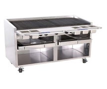 Bakers Pride F-60R Gas Radiant Charbroiler with Cabinet - 60"W, 210,000 BTU, 14 Burners