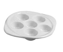 Diversified Ceramics - DC-25-W - 6 Hole Snail Dish, White, 12/CS
