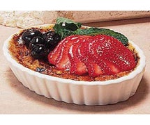 Diversified Ceramics - DC-825-W - 4 oz. Oval Creme Brulee, White, 24/CS