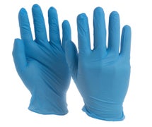Hubert Blue Nitrile Powder-Free Disposable Gloves - Large