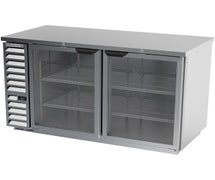 Beverage-Air BB58HC-1-G Back Bar Cooler - 59"W, 2 Glass Swing Doors on Front, Stainless Steel