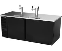 Beverage-Air DD68HC-1-B Direct Draw Draft Beer Dispenser, 3 Keg Capacity, 1 Double Tap, 1 Single Tap, Black Finish