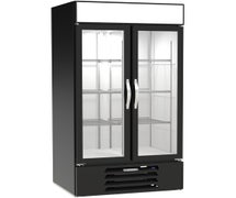 Beverage-Air MMF35HC-1 Marketmax Swing Glass Door Merchandising Freezer, Two Doors, Black