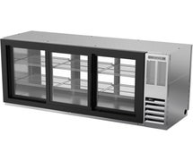 Beverage-Air BB72HC-1-GS-F-PT-S Pass-Through Refrigerator, 72"W, 3-Section, 6 Sliding Glass Doors, Stainless Steel