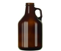 32 oz. Amber Growler with White Lid