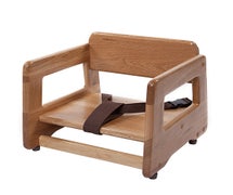 Wood Booster Seat with Safety Strap, 11"H