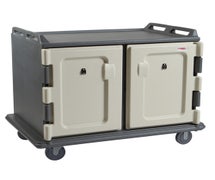 Cambro MDC1418S20191 Low-Profile Meal Delivery Cart with Cambro BC230131 Service Cart